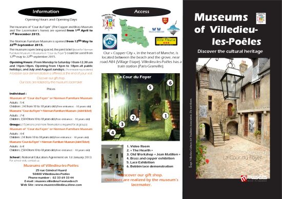 PLAQUETTE EN ANGLAIS POUR UN MUSEE